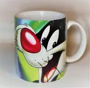 LOONEY TUNES Sylvester Mug*VTG 1997 Thailand*Smiling Face*Original Color Xpres