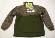 Drake Waterfowl 302 Size 10 Youth 1/4 Zip Eqwader Jacket Bottomland Camo