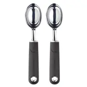 2PK MasterCraft Soft Grip Stainless Steel Portable Ice Cream Scoop Home Kitchen