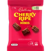 Cadbury Cherry Ripe Dark Chocolate Minis Bites Snack & Share Bag 150g