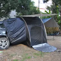 在飛比找樂天市場購物網優惠-車尾帳篷 帶網紗延伸天幕車尾延伸帳篷,加防雨罩遮陽后備箱帳篷