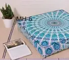 35" Indian White Peacock Mandala Square Floor Pillow Case Cushion Cover Dog Beds