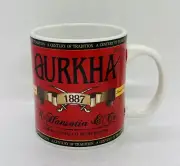 Gurkha 1887 Coffee Mug 18 Oz Tea Cup K. Hansotia Co. Red Logo Dual Swords 0