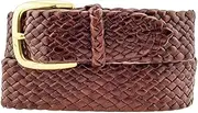 [Badgery Belts] Premium Braided Kangaroo Leather Jeans Belt Wilcannia 35mm 1 2/5"
