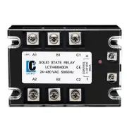 3 Phase Solid State Relay SSR-40DA DC to AC Input 3-32VDC to Output 24-480VAC...