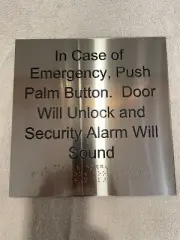 Method B Sign Signage Access Control Fire Alarm Stainless Steel Elevator Lobby