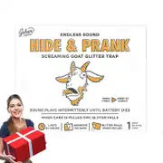 ENDLESS SOUND HIDE & PRANK SCREAMING GOAT GLITTER TRAP Hot Creative Cards,50% Offer