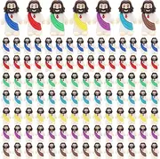 100 Pcs Little Jesus Figures Mini Jesus Figurines Bulk Original Design Little Jesus Toys Tiny Jesus Figures for Hide and Seek, Religious Party Favors, Sunday School, Baptism Gift, Easter Egg Stuffers