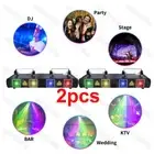 2PCS Disco DJ Party 4 Lens RGBY Beam Stage laser lights Bar Show Laser Lighting