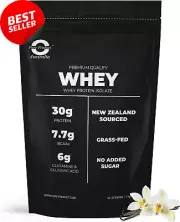 100% Whey Protein Isolate VANILLA 1kg - High Protein, Low Fat Supplement