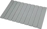 Paxilnie Super Absorbent Portable Roll-Up Stone Bath Mat | Diatomaceous Earth Bath mat | Stylish Simplicity | Fast Drying Stone mat for Bathroom, Bathtub, and Kitchen (Grey)