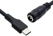 cablecc USB 3.1 Type C USB-C to DC 5.5 2.5mm Power Jack Extension Charge Cable for Air Pro 10cm
