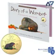 2022 UNC 20c Diary of a Wombat Gold Plated Coin with Book