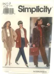 Simplicity Pattern #8073 Pants, Skirt & Unlined Jacket (Size PP)