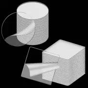 100 PCS Double Sided Tape Heavy Duty, Clear No-Punch Mounting Tape, Cuttable ...