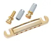 NEW - Stop Tailpiece, USA Thread Studs/Anchors, GOLD