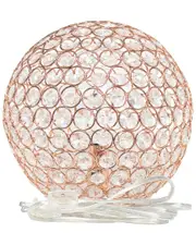 Lalia Home Elegant Designs Elipse 10 Inch Crystal Ball Sequin Table Lamp