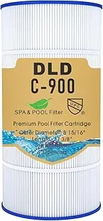 [DLD] C900 Pool Filter Cartridge Compatible with Hayward C900, CX900RE, Replaces PA90, Unicel C-8409, Filbur FC-1292, Sta-Rite PXC95, L x OD:17 3/8" x 8 15/16",90 sq. ft,Pool Filter