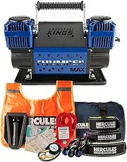 Hercules 4WD Winch Recovery Kit 4x4 + Dual Air Compressor Snatch Strap Recovery