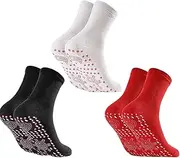 Gatuida 3pairs Self-heating Tourmaline Cotton Socks of Foot Socks for Health Warmth and Improved Circulation for Travel and Outdoor Activities