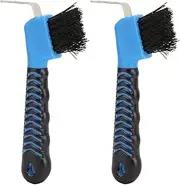NDNCZDHC 2Pcs Hoof Picks for Horses, Soft Rubber Handle Hoof Pick with Brush, Portable Horse Hoof Picks, Horse Hoof Pick Tool