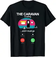 [X.Style] The Caravan is Calling and I Must Go Funny Static Caravan ds1481 T-Shirt (2XL) Black