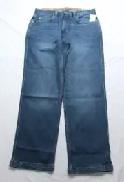 Duluth Men's DuluthFlex Ballroom COOLMAX Relaxed Jeans DH3 Washed Denim 34 NWT