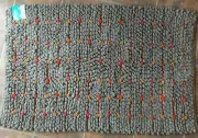 Pillowfort Textured Dot Kids Accent Area Rug ~ NWT Gray Orange Red