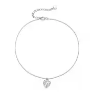 Sterling Silver Simple Heart Hypoallergenic Anklet