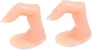 Mikinona 10pcs Nail Art False Fingers Nail Practice Finger False Nail Display Book Stickers Nail Tips False Nails with Glue Nail Art Practice Fingers Drill Glue Nails Nail Finger Practice