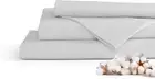 100% Cotton Percale Sheets King Size - Gray Bed Sheet & Pillowcase Sets