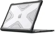 Fintie Case for MacBook Air 15 Inch A3241 A3114 A2941 (2023 2024 2025 Release) - Heavy Duty Rugged Hard Shell Case Cover with TPU Bumper for MacBook Air 15.3" M2 M3 M4 Chip, Clear