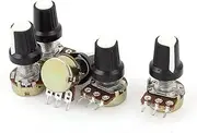XYWHPGV New 5 Piece 500K Ohm 3 Terminal Linear Taper Rotary Volume B Type Potentiometer Pot(09f44 84b5d c4991 eda89 42e83 69bad