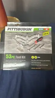 Pittsburgh 53 piece tool KIT with carrier case.Socket, Drive Ratchet, etc
