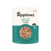 Applaws Natural Tuna with Mackerel in Jelly Wet Cat Food Pouch - 70g