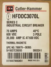EATON CUTLER HAMMER HFDDC3070L HFD-DC Circuit Breaker HFDDC3070 Line Load Lugs