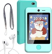 [PTHTECHUS] Kids Smartphone with Music Game, 3.8 Inch Large Touchscreen Mini Pad Toy with MP3 Dual Cameras 16 Game Calculator Pedometer Flashlight Small Phone Present for 4-12 Girls Boys Gifts