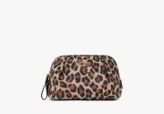 Kate Spade Chelsea Spotted Leopard Cosmetic Bag + gift receipt