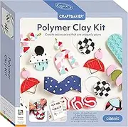 Craft Maker Polymer Clay Jewellery Kit - DIY Jewelry Making for Adults - Clay and Tools Included - Easy-to-Follow Projects - Creative Arts and Crafts
