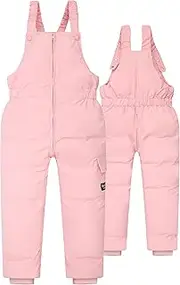 [FEOYA] Baby Boys Girls Winter Trousers Snow Bibs Pants Toddler Overall Ski Trousers Newborn Windproof Puffer Pants Lightweight Warm Snowsuit Zipper Outfit for 0-4T