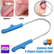 1/2x Scraper Breath Bad Pure dental care oral tounge cleaner Stainless Steel