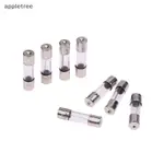 APPL 100 件快熔玻璃管保險絲配套套件 5X20MM 250V 10 值保險絲 0.2A、0.5A、1A、2A、3