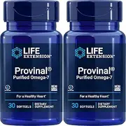 Life Extension Provinal Purified Omega-7, 30 Softgel 210 Mg(Pack Of 2)