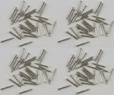 Dollhouse Miniature 1/4" Nails - Satin Nickel Finish (100 pk) 1:12 Scale #05715