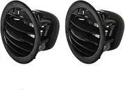 LESANGBAIHUODIAN Black/Chrome A/C Air Vent Cover Outlet Grille Fit For Opel ADAM CORSA D MK3 Vauxhall 13417363 2201099(Color:2PCS Black)