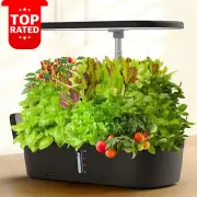 Indoor Hydroponics Garden System 12 Pods Plant Germination Kit LED Grow Light
