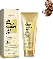 8 Seconds Revitalizing Hair Mask for Hot Dyed & Damaged Hair, Collagen Hair Treatment,Deep Conditioning Hair Mask - Repairs Damaged Dry Hair And Split Ends,Hydrating Hair Mask for All Hair Types (1pcs)