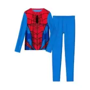 SPIDER-MAN Insulating Warm Underwear Pants & Top Set Boys Size 8-10 or 10-12 $30