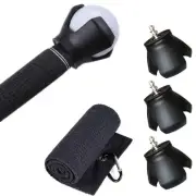 3-Prong Golf Ball Pick Up Retriever Grabber Black Back Saver Claw Portable Gr...