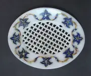Marble Soap Dish / Marble Soap Case / Stone Inlay Case / Soap Bar Holder 5 x 4"